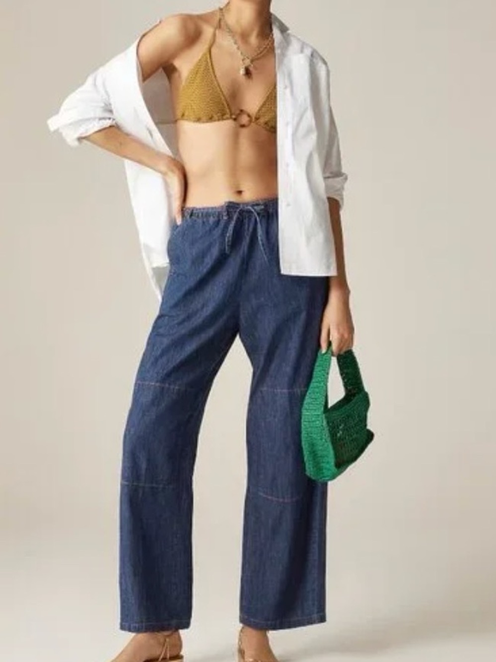 J.Crew Tall Relaxed Utility Pant in Chambray M